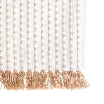 Visuel 1 du produit Set de table à lignes en coton crème et herbier naturel x 2 - 35 x 50 cm