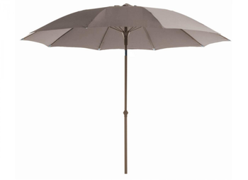 Visuel 1 du produit Parasol droit en aluminium et fibre - Gris, PROLOISIRS - Ø270cm