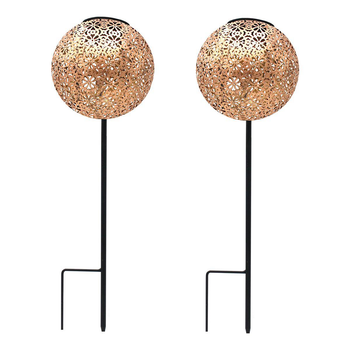 Visuel 1 du produit Balise solaire Agadir Batimex coloris marron en acier - Ø 15 x 45 cm