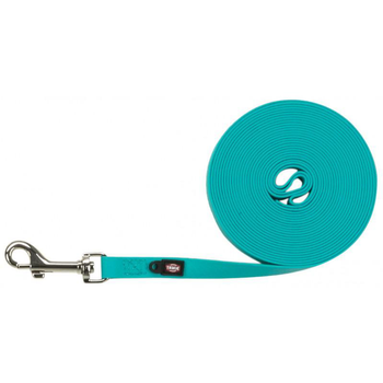 Visuel 1 du produit Laisse à pister pour chien coloris bleu océan Trixie Easy Life Taille M/XL 17 mm - 10 mètres