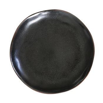 Visuel 1 du produit Assiette plate en grès réactif gris anthracite Médard de Noblat collection Vertigo Volcan - Ø 27 cm