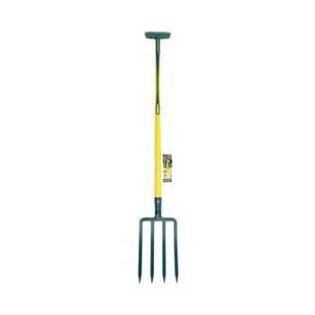 Visuel 1 du produit Fourche à bêcher avec béquille verte/jaune Novagrip Leborgne - 30 cm