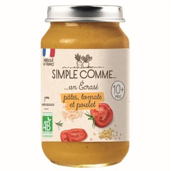 Visuel 1 du produit Petit pot pâtes, tomates et poulet bio dès 10 mois Simple Comme - 200 g