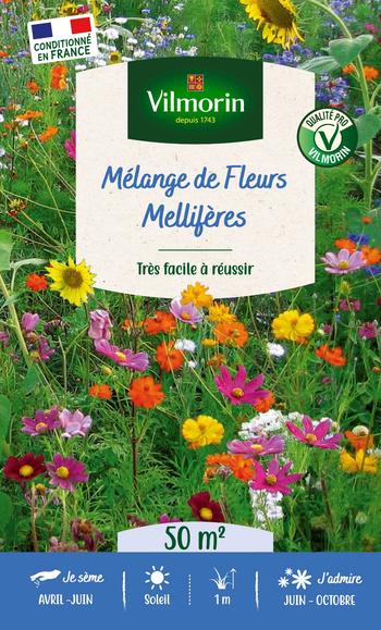 Visuel 1 du produit Mélange de fleurs 50 m² mellifère coloris multicolore Vilmorin jardin  -  11,5 x 4,35 x 19 cm