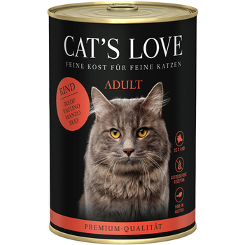 Visuel 1 du produit Pâtée pour chat au bœuf pur Cat's Love Adult – en boîte de 400 g