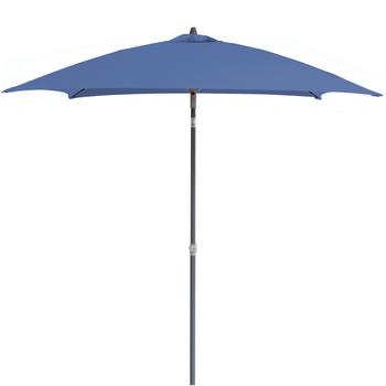 Visuel 1 du produit Parasol carré inclinable en aluminium mat et toile polyester bleu - 200 x 200 cm