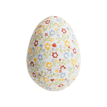 Visuel 1 du produit Boîte œuf à garnir en coton mâché à motif floral multicolore - Ø 14,5 x H 19 cm