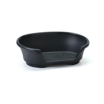Visuel 1 du produit Corbeille pour chien en plastique noir Savic modèle Cosy Air 55 cm (fond du panier) - 66 x 35 x 21 cm