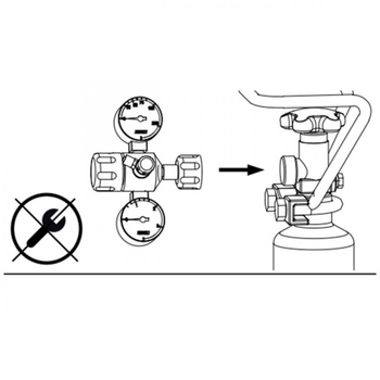 Visuel 1 du produit Détendeur de CO2 réutilisable avec manomètre - EHEIM