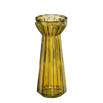 Visuel 1 du produit Vase haut en verre jaune - Ø 9,5 x H 24 cm