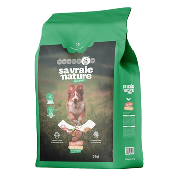 Visuel 1 du produit Croquettes chien adulte agneau et riz brun Sa Vraie Nature - 3 kg