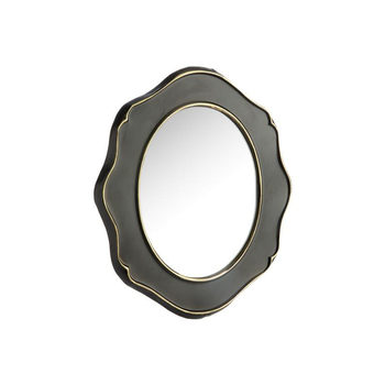 Visuel 1 du produit Miroir ovale ondulé en métal brun antique - 30,5 x 1,5 x 28 cm