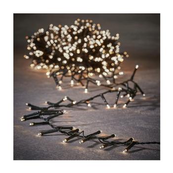 Visuel 1 du produit Guirlande lumineuse de Noël micro LED blanc chaud flicker snake light câble noir 8 fonctions animées intérieur - 7,4 m