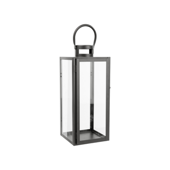 Visuel 1 du produit Lanterne en métal gris Arana moyen modèle - 17 x 18 x 40 cm