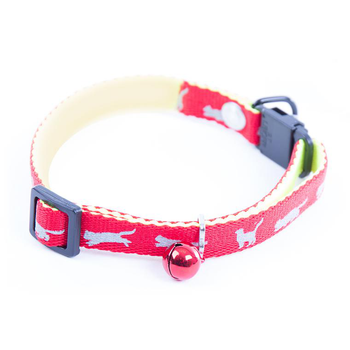 Visuel 1 du produit Collier réglable pour chat réfléchissant rouge 25/35x1 cm