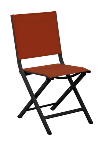 Visuel 1 du produit Chaise Max coloris marron en aluminium - 90 x 45 x 52 cm