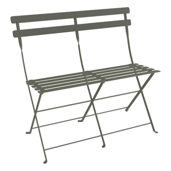 Visuel 1 du produit Banquette bistro 2 places coloris vert en acier Fermob - 88 x 29 cm
