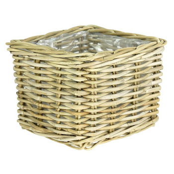 Visuel 1 du produit Pot carré en vannerie Buku carré naturel petit modèle - 26 x 26 x 20 cm