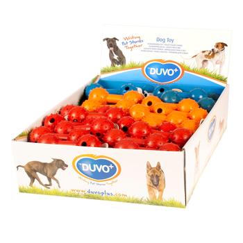 Visuel 1 du produit Jouet pour chien en caoutchouc coloris multicolore haltère à mâcher Duvoplus Rubber Dumbell - 11 cm