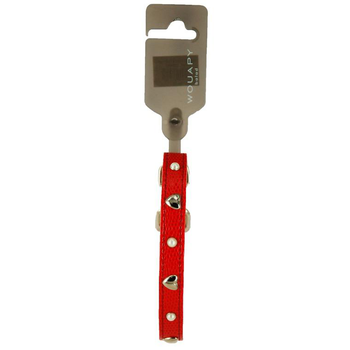 Visuel 1 du produit Collier pour chat en simili cuir python coloris rouge original avec motifs Wouapy - Taille unique