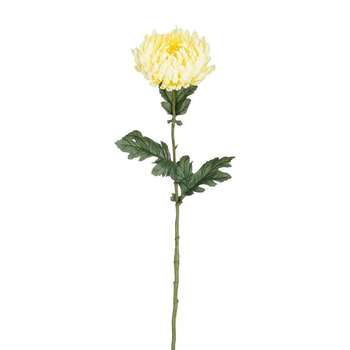 Visuel 1 du produit Tige de chrysanthème artificiel en plastique recyclé jaune - 76 cm