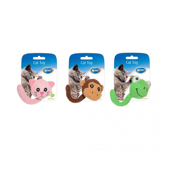 Visuel 1 du produit Jouet pour chat coloris multicolore animal avec queue Duvoplus - 13,5 x 5,5 x 4 cm