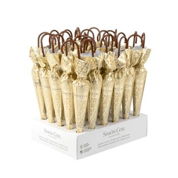 Visuel 1 du produit Parapluie en chocolat au lait doré Simon Coll - 35 g