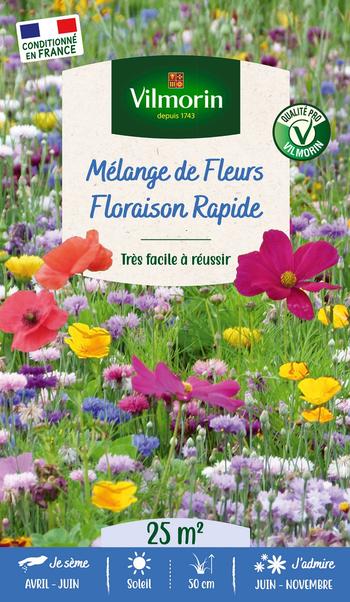 Visuel 1 du produit Mélange de fleurs 25 m² floraison rapide coloris multicolore Vilmorin jardin - 10 x 2,7 x 17,2 cm