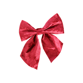 Visuel 1 du produit Nœud XXL en polyester rouge à suspendre - 35 x 30 cm