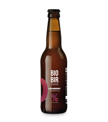 Visuel 1 du produit Bière sans alcool bio Biobir blanche Cranberry - 330 ml