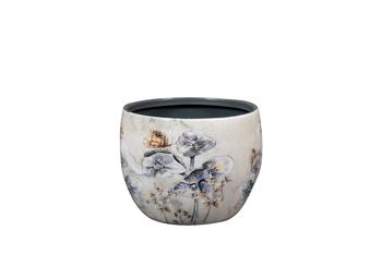Visuel 1 du produit Cache-pot baby blanc et argent Moonlight prairie givrée grand modèle - Ø 9 x H 7 cm