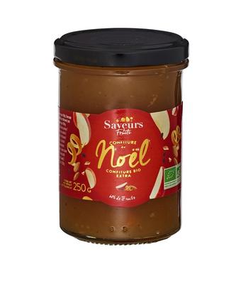 Visuel 1 du produit Confiture de Noël pomme fruits secs et cannelle Saveurs Fruits - 250 g