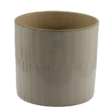 Visuel 1 du produit Cache-pot coloris beige en céramique - Ø 13 x 12 cm