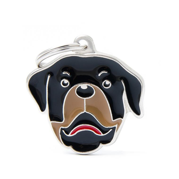 Visuel 1 du produit Médaille colors pour rottweiler adulte en métal