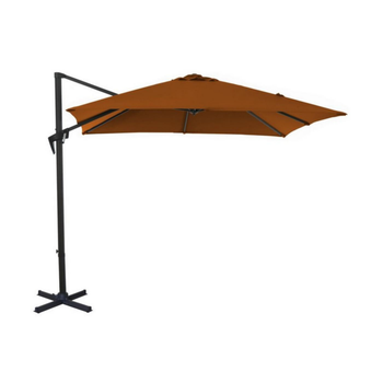 Visuel 1 du produit Parasol déporté gris en aluminium inclinable et rotatif  Proloisirs Roma - 2,5 x 2,5 m