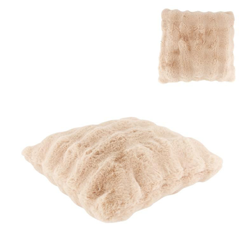 Visuel 1 du produit Coussin beige en polyester - 45 x 45 x 12 cm