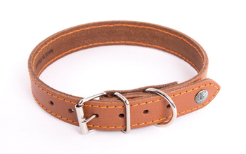 Visuel 1 du produit Collier pour chien en cuir coloris cognac orange Martin Sellier Flash - Taille 18/35