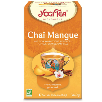 Visuel 1 du produit Infusion chai mangue Yogi tea - 17 sachets