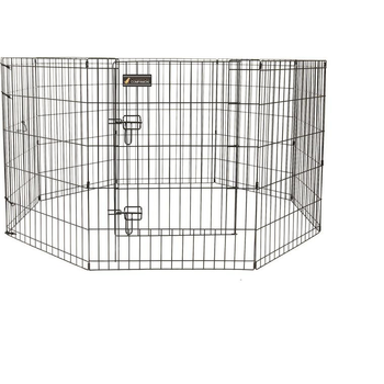 Visuel 1 du produit Parc pour chien en métal noir - 76 cm