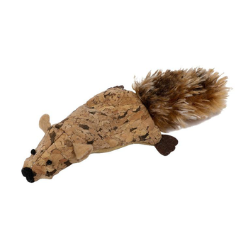 Visuel 1 du produit Jouet pour chat souris en liège avec fourrure 16x6 cm