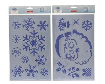 Visuel 1 du produit Pochoirs de Noël en PET blanc - 22 x 35 cm