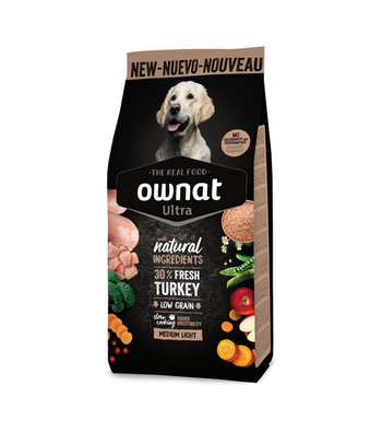 Visuel 1 du produit Croquettes pour chien medium light Ownat Ultra - 12 kg
