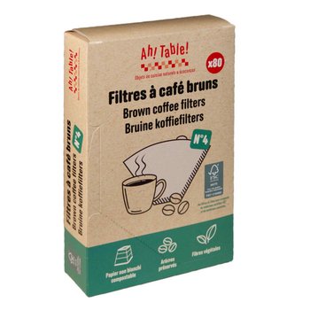 Visuel 1 du produit Filtres à café bruns n°4 Ah Table - les 80 pièces
