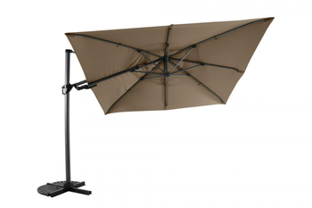 Visuel 1 du produit Parasol déporté inclinable 5 positions taupe chiné MWH - 3x4m