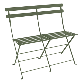 Visuel 1 du produit Banquette bistro 2 places coloris vert en acier Fermob - 88 x 29 cm