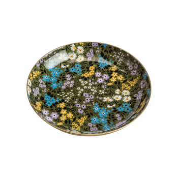 Visuel 1 du produit Sous-verres en métal noir à fleurs multicolores x 4 - 10 x 3 cm