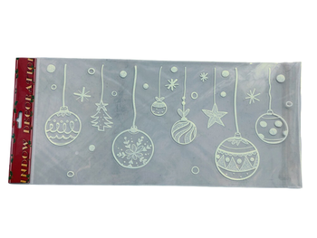 Visuel 1 du produit Sticker scintillant argent et blanc forêt - 23 x 49 cm