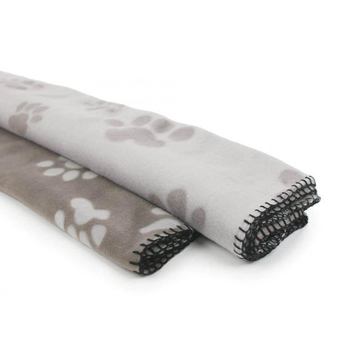 Visuel 1 du produit Plaid polaire coloris gris - 150 x 100 cm