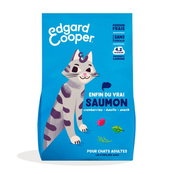 Visuel 1 du produit Croquettes pour chat adulte au saumon sans céréales Edgard & Cooper - 2 kg