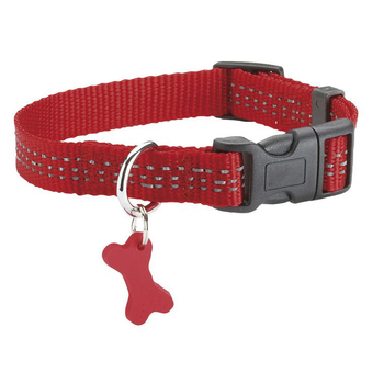 Visuel 1 du produit Collier pour chien coloris rouge en nylon tressé Bobby Safe – Taille M